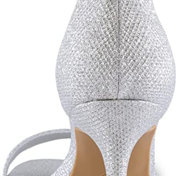 mysoft Women's Stilettos Pump Heel Sandals Ankle Strap Open Toe - Picture 3 of 3